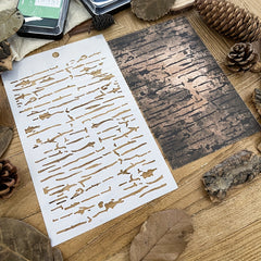 Retro Brown Paper Background Shoe Stencils Graffiti DIY Art Stencils