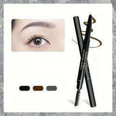 Triangle Head Eyebrow Pencil Double Ended Stick & Spiral Brush 3 Colors