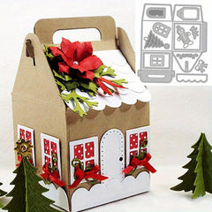 1pc Christmas Box Tree Door Metal Cutting Dies for DIY Scrapbooking Paper Album