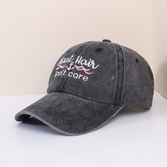 Boat Hair Don't Care Baseball Cap Y2K Embroidery Casual Washed Sunscreen Sports