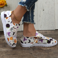 Halloween Pumpkin Ghost Lightweight Boat Shoes
