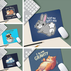 Funny Animal Gaming Mouse Mat 7x8 6 Inch Non Slip Rubber Base Thick Mousepad