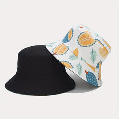 Creative Tropical Fruit Garnet Bucket Hat for Men and Women