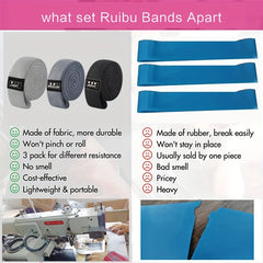 3pcs Resistance Band Set for Squatting Yoga Elastic Tension Rope
