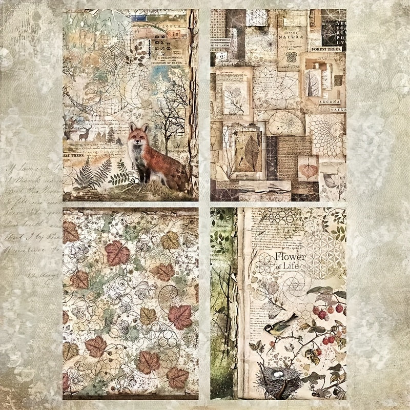 Single Sided Pattern Paper DIY Photo Album Scrapbook Fox