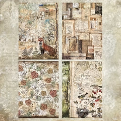 Single Sided Pattern Paper DIY Photo Album Scrapbook Fox