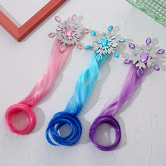 3pcs Colorful Twisted Braided Ponytail Hair Extensions for Girls