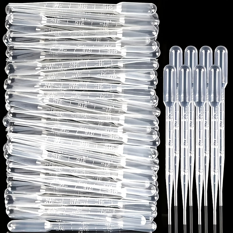 100pcs 3ml Disposable Resin Dropper for DIY Epoxy Jewelry Making