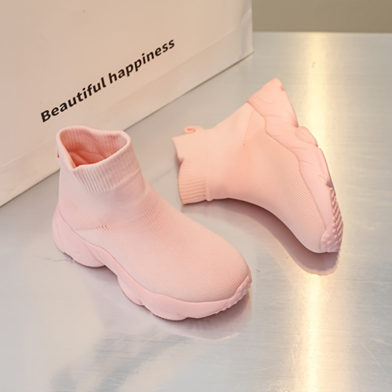 Girl's Breathable Slip On Sock Shoes Soft Sole Sneakers