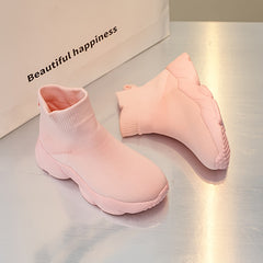 Girl's Breathable Slip On Sock Shoes Soft Sole Sneakers