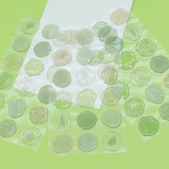 DIY Green Flower Branch Leaf Fire Paint Seal Stickers 18pcs