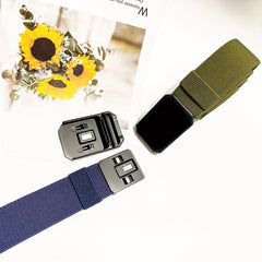 Men's Magnetic Elastic Canvas Belt Outdoor Military Training Belt