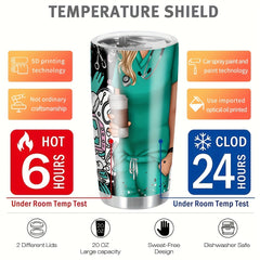 20oz Stainless Steel Nurse Pattern Tumbler Cup