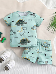 Baby Boy's Dinosaur T-shirt & Shorts Set - Child's Sweatshirt