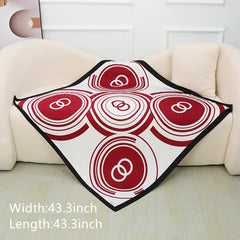 Matte Silk Print Circle Double Ring Scarf