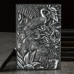 A5 Peacock Embossed Business Notebook - 100 Sheets