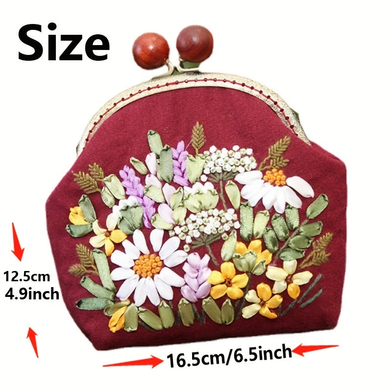 DIY Ribbon Embroidery Material Bag Kit