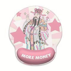 Pink God Of Wealth Wrist Guard Mouse Pad Anti Slip Bracelet