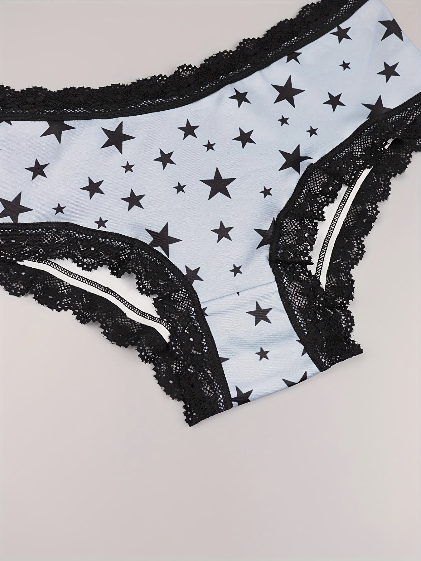 6pcs Lace Hipster Panties Skull & Floral Print Women's Lingerie
