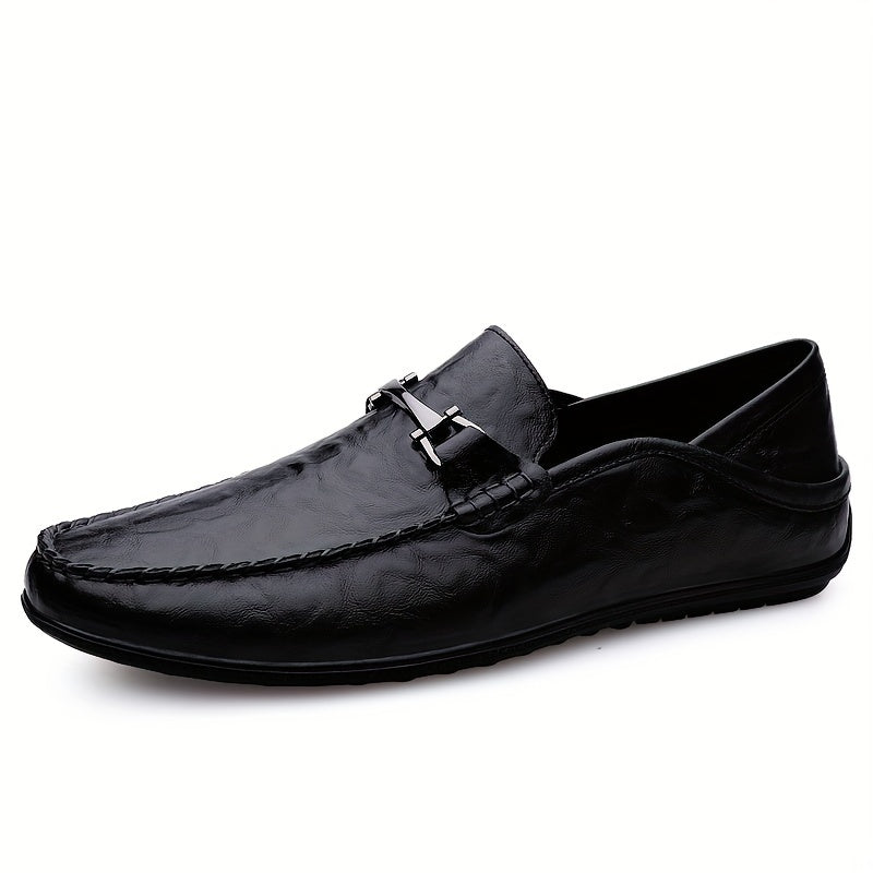 Men's No Tie Lace Slip-On Loafers Smart Casual Shoes