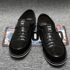 Men's Smart Casual Slip-On Dress Shoes with Stitching Detail