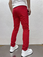 Mens Slim Red Jeans Spring Autumn