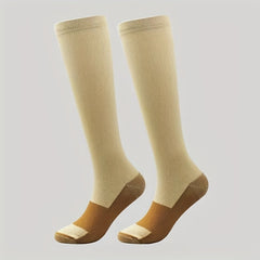 3 Pairs Copper Compression Thigh Socks for Outdoor Activities
