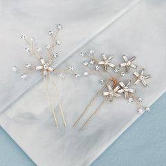 Rhinestone Star Hair Pin Bridal Wedding Headwear