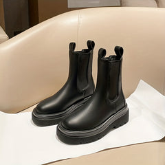 Women's Platform Boots Slip On Outdoor Shoes