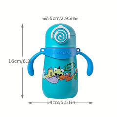 380ml Insulated Kids Cup with Straw and Handle
