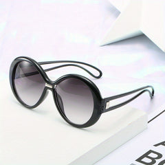 Y2K Round Frame Sunglasses Gradient Lens Glasses UV400