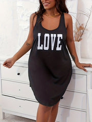 Casual Crew Neck Tank NightDress for Women