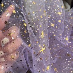 1pc Artificial Halloween Christmas Star Shape Gauze Curtain
