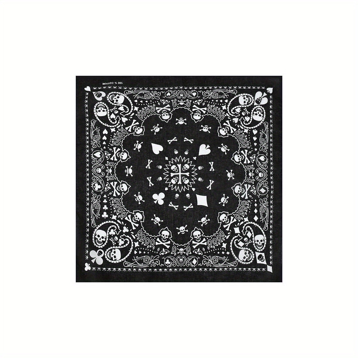 4pcs Bandana For Men Cotton Squares Headwraps Pirate Skull Scarf Neckerchiefs