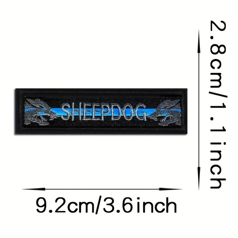 Sheepdog Creative Hook And Loop Embroidered Patch For Outdoor Decoration