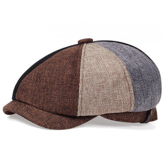 Men's Linen Breathable Newsboy Cap