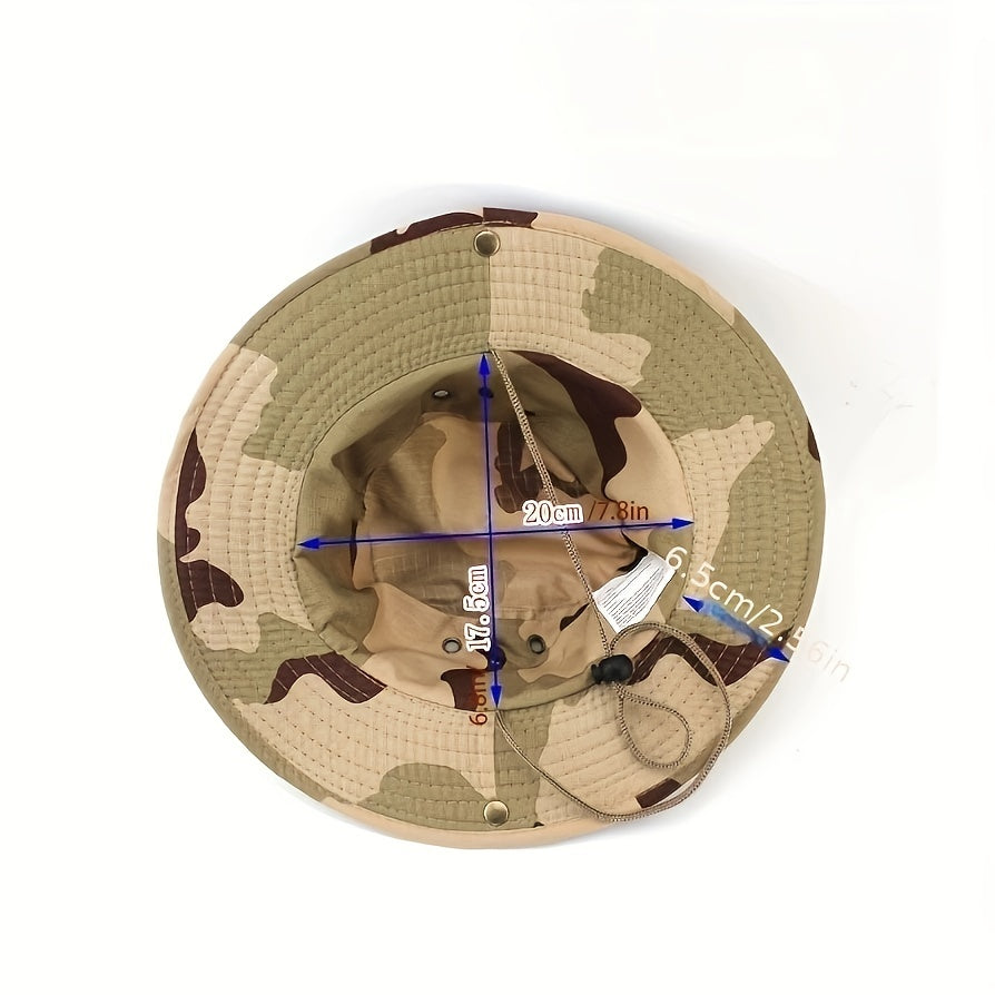 Camo Bucket Hat for Camping and Fishing