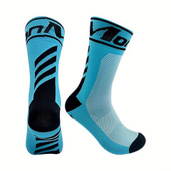 Breathable Sweat Absorbent Mid Calf Cycling Sports Socks