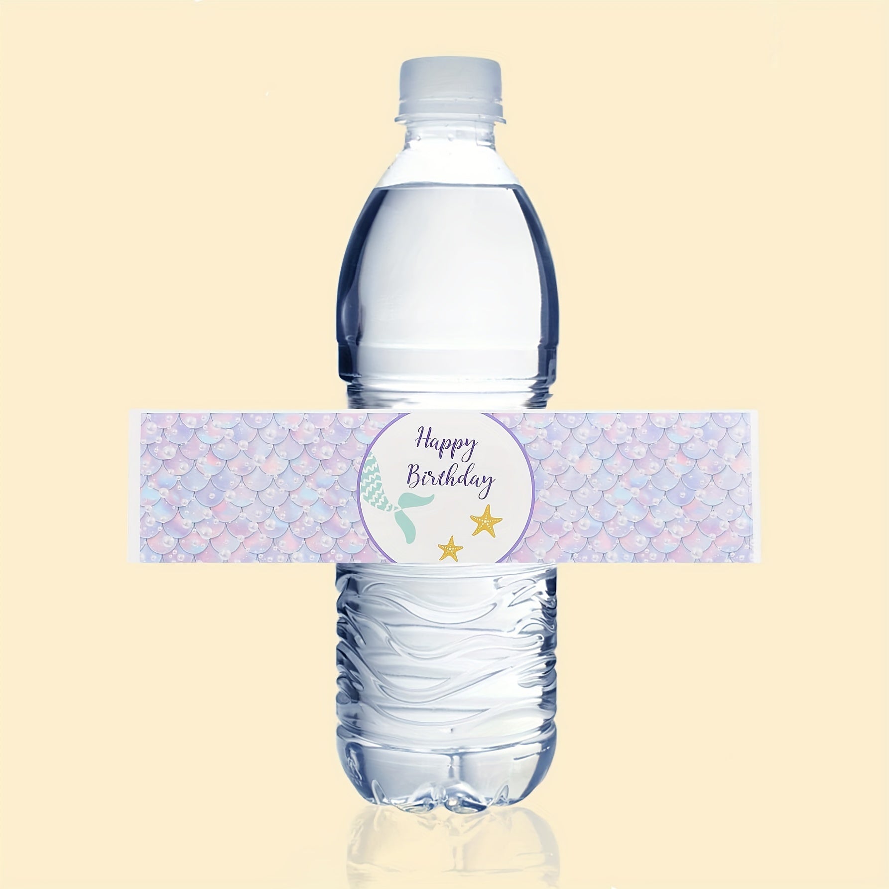 10pcs Mermaid Birthday Bottle Stickers