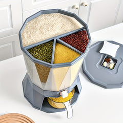 Large Capacity Rotating Rice Bucket with Grids