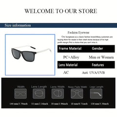 Men's Polarized Square Sunglasses UV400 High AC Alloy Eyewear