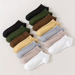 14 Pairs Solid Ankle Socks Soft & Lightweight Women's Stockings