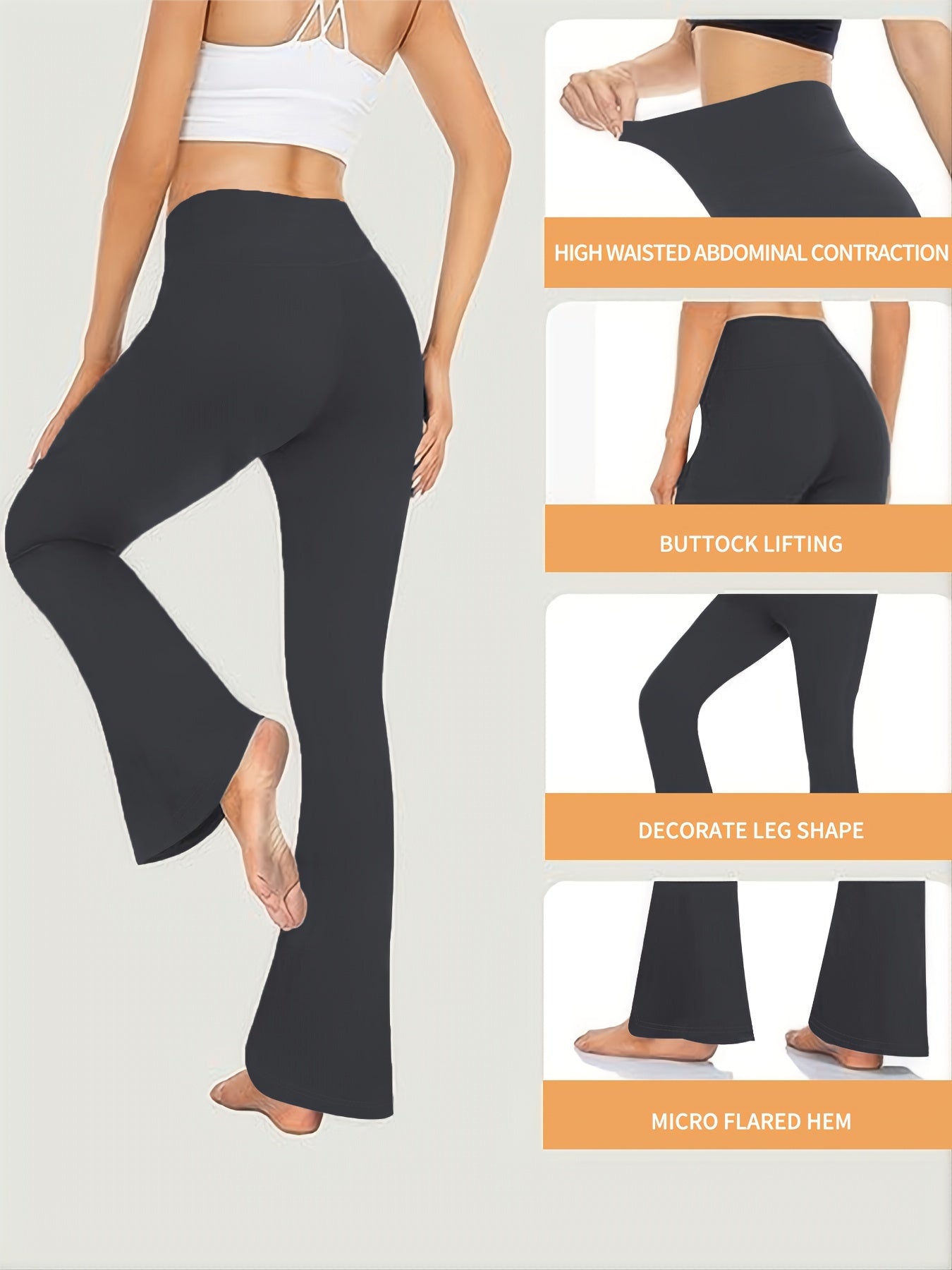 High Waist Flared Leg Yoga Pants All Season Women's Activewear
