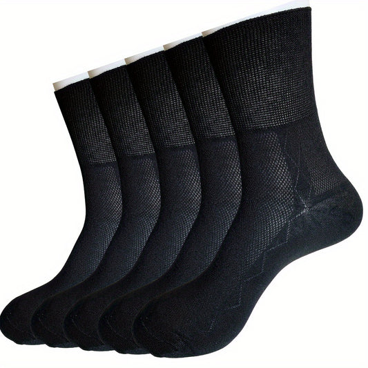 Breathable Mesh Socks 5 Pairs Unisex Loose Fitting Comfort Care Gift