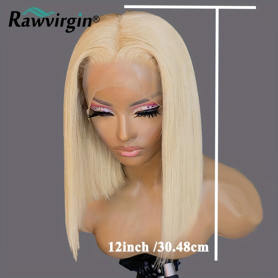 Honey Blonde Short Bob Wig 150 Density Brazilian Virgin Hair