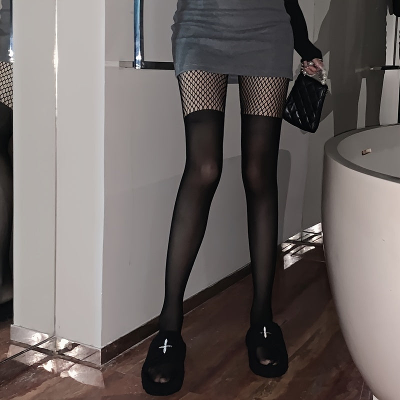 Sexy Stitching Mesh Cut Out Tights Pantyhose