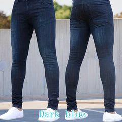 Men's Distressed High Stretch Denim Pants