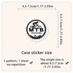 50 Waterproof Vinyl Biking Lifestyle Decals for Laptops Phones Guitars