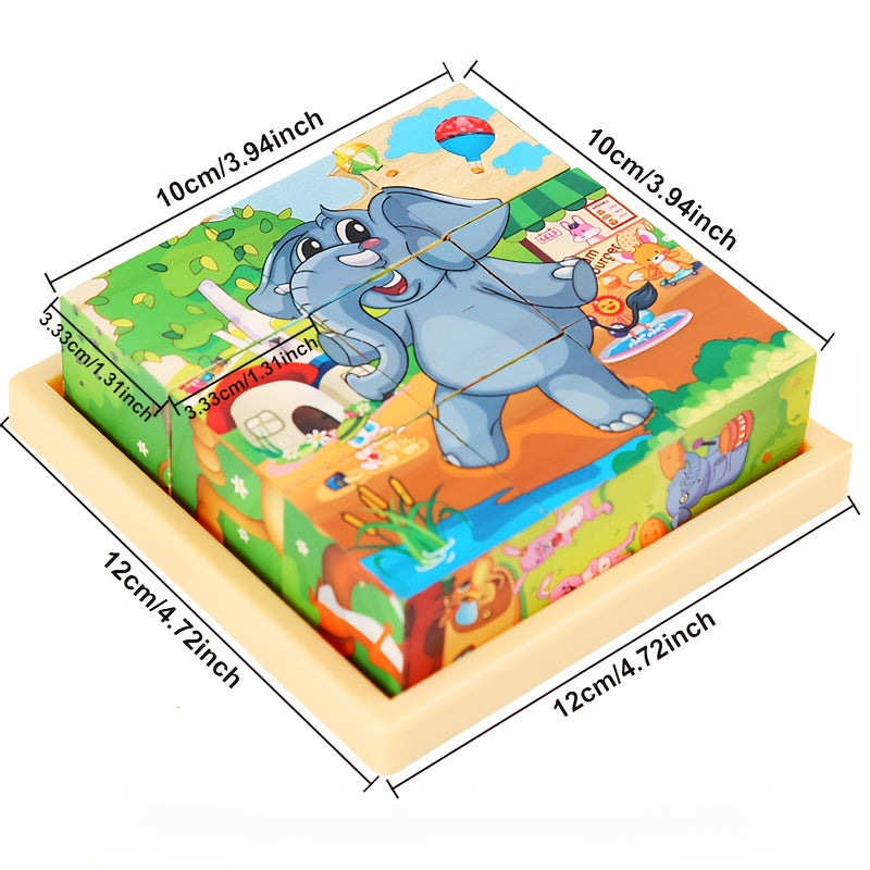 Marineland Wooden Sorting Toy 6 Patterns for Cognitive Skills