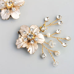 Faux Pearl Crystals Flower Shoe Clips Party Buckle Bridal Wedding Charms 1pair